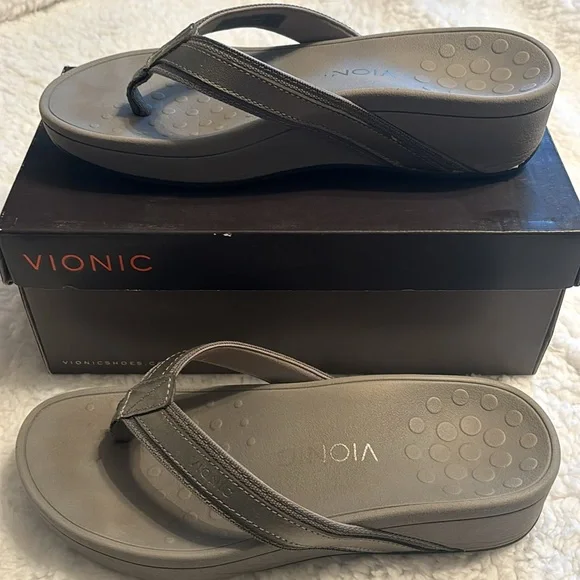Vionic Pacific Hightide Sandals Pewter Size 7 - Picture 2 of 6